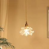 Luxury Small Rose Glass Flower Pendant Light