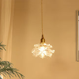Luxury Small Rose Glass Flower Pendant Light