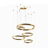 Gold LED Multi-Light Round Design Pendant Light - Clowas