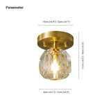 Gold LED Recessed Hallway Ceiling Light - Clowas