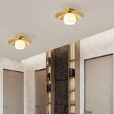 Gold Metal Glass Vintage Corridor Ceiling Light - Clowas