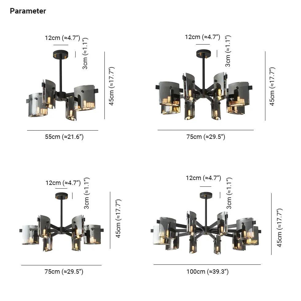 Gold Multi-Arm Bedroom Modern Chandelier - Clowas