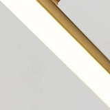 Brass LED Bar-Shaped Bathroom Wall Light