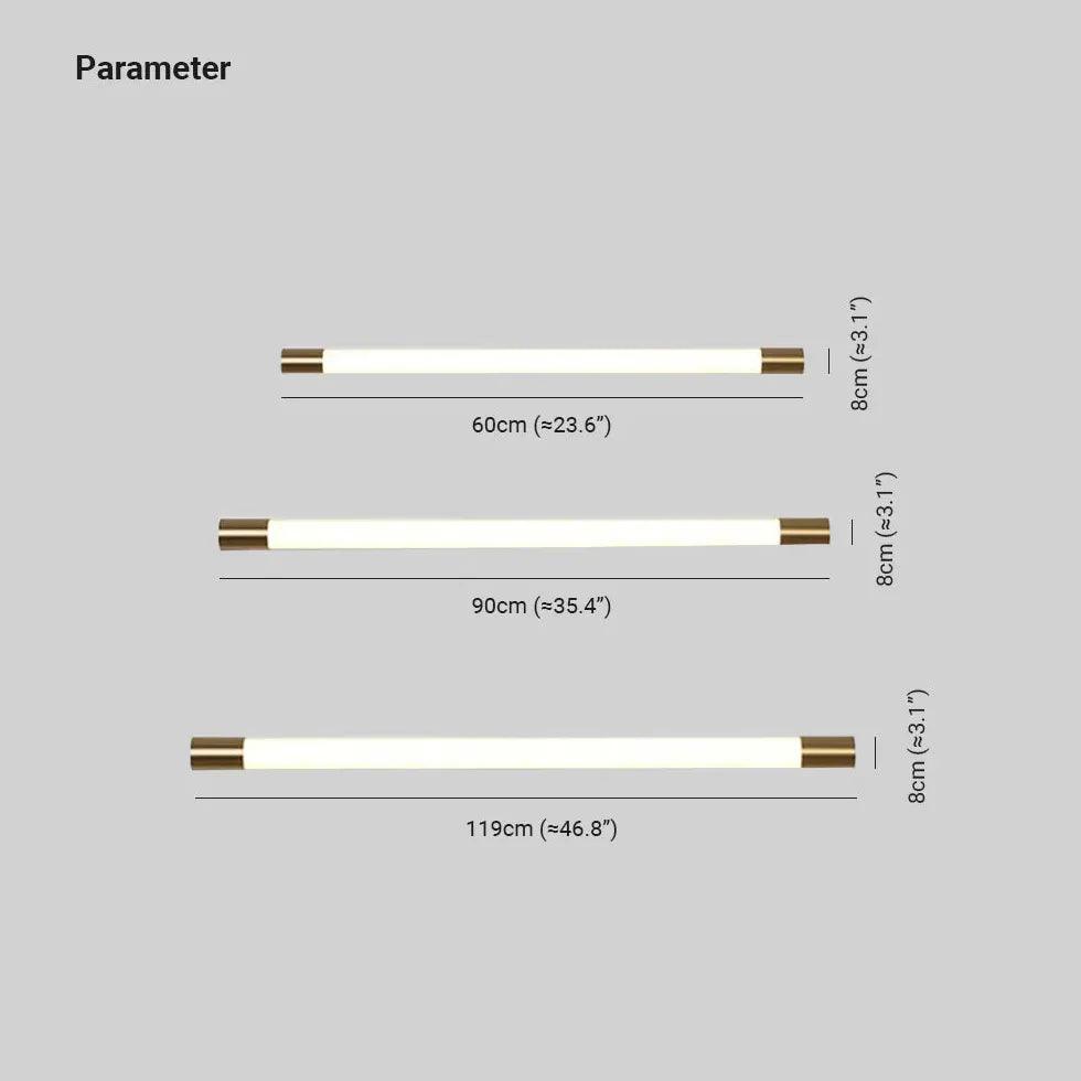 Gold Thin Tube Led Bathroom Mirror Lights - Clowas