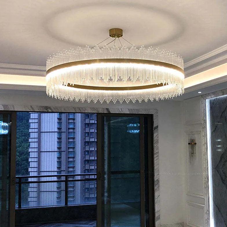 Golden Frame Modern Glass Pendant Light - Clowas
