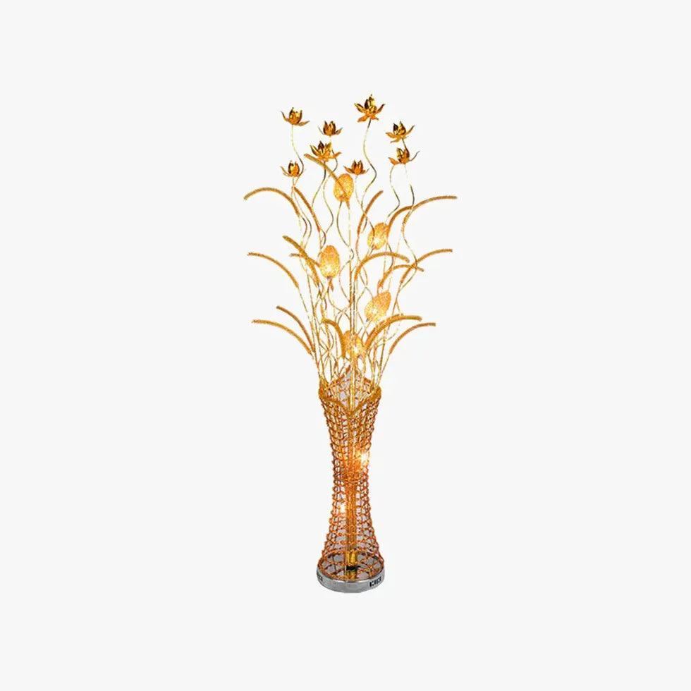 Golden Metal Vase Shape Living Room Floor Lamp - Clowas