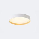 Nordic Round Flush Ceiling Light Metal and Wood Dimmable for Bedrooms