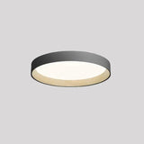 Nordic Round Flush Ceiling Light Metal and Wood Dimmable for Bedrooms