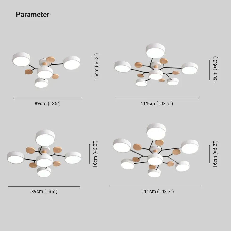 Green Bracket Modern Flush Ceiling Lights - Clowas