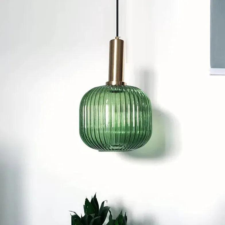 Green Folds Glass Modern Pendant Light - Clowas