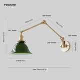 green glass wall light reading - Clowas