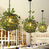 Green Plants Decorative Spherical Pendant Light - Clowas