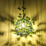 Green Plants Decorative Spherical Pendant Light - Clowas