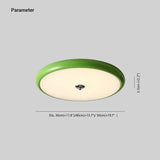 Green Round Cake Led Flush Ceiling Lights - Clowas