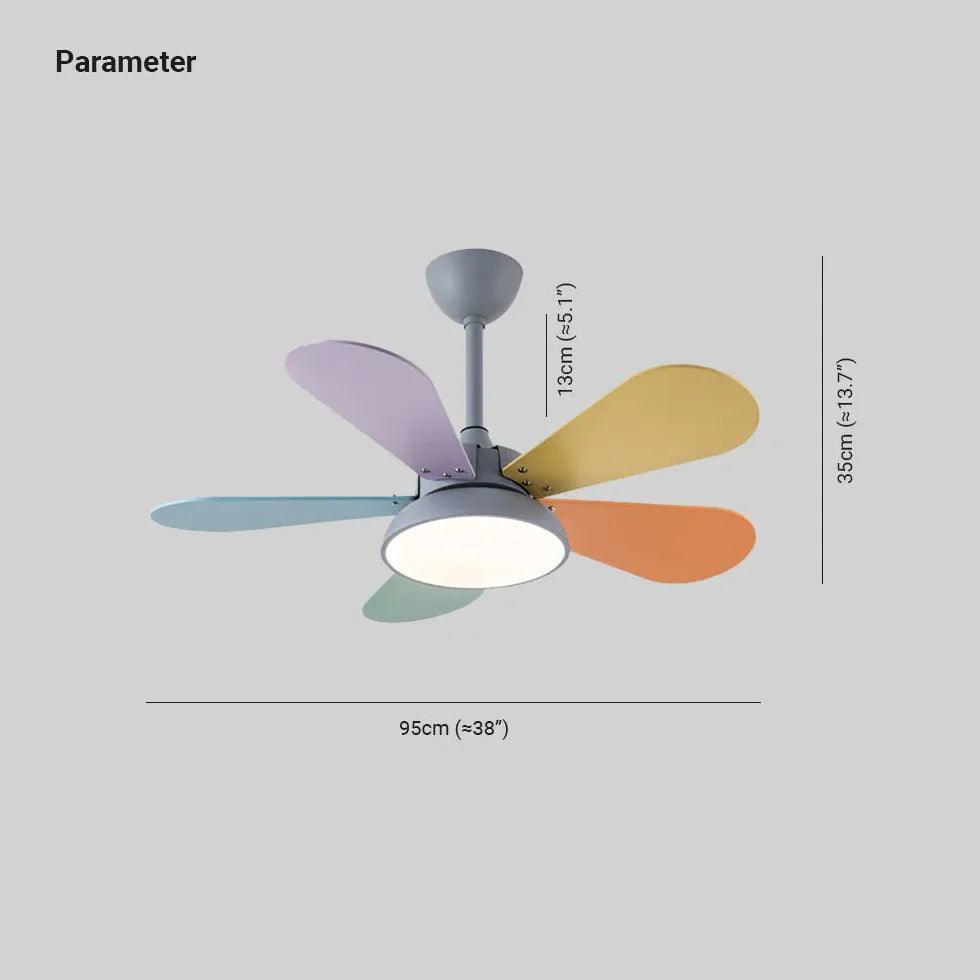 Grey Bedroom Ceiling Fan with Light - Clowas