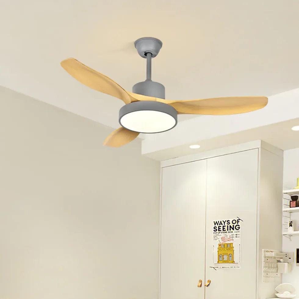 Grey LED Modern Ceiling Fan with Light - Clowas