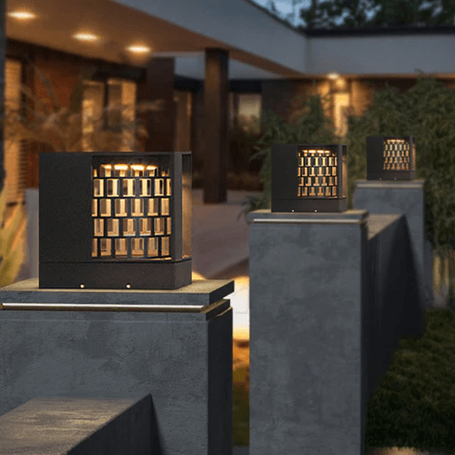 Grid Solar Outdoor Column Headlight - Clowas