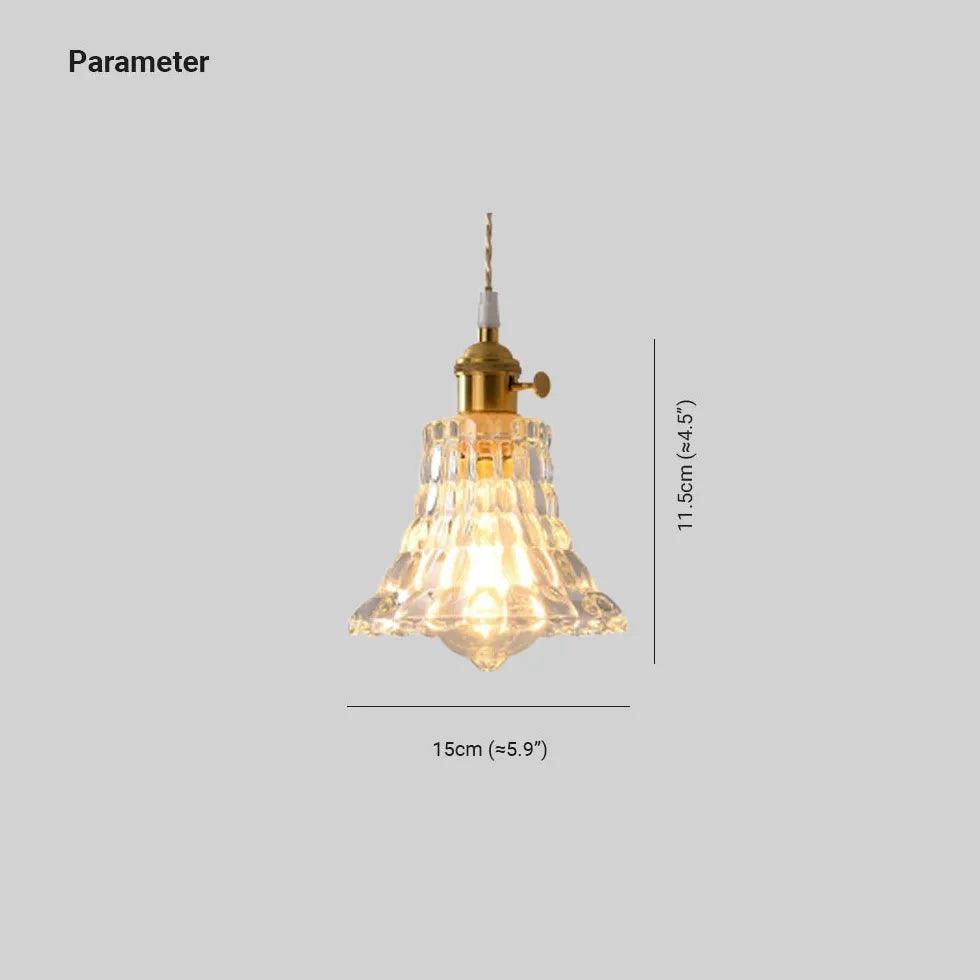 Clear Disc Glass Gold Vintage Pendant Light - Clowas
