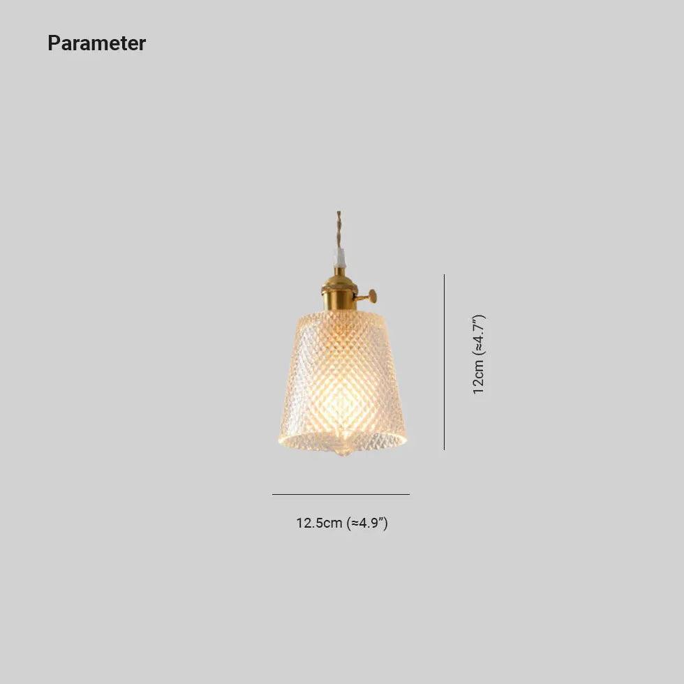 Clear Disc Glass Gold Vintage Pendant Light - Clowas