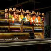 Multicolored Glass Bottle Shade Vintage Pendant Light - Clowas