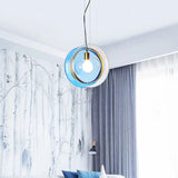 Round Colorful Glass Modern Pendant Light - Clowas
