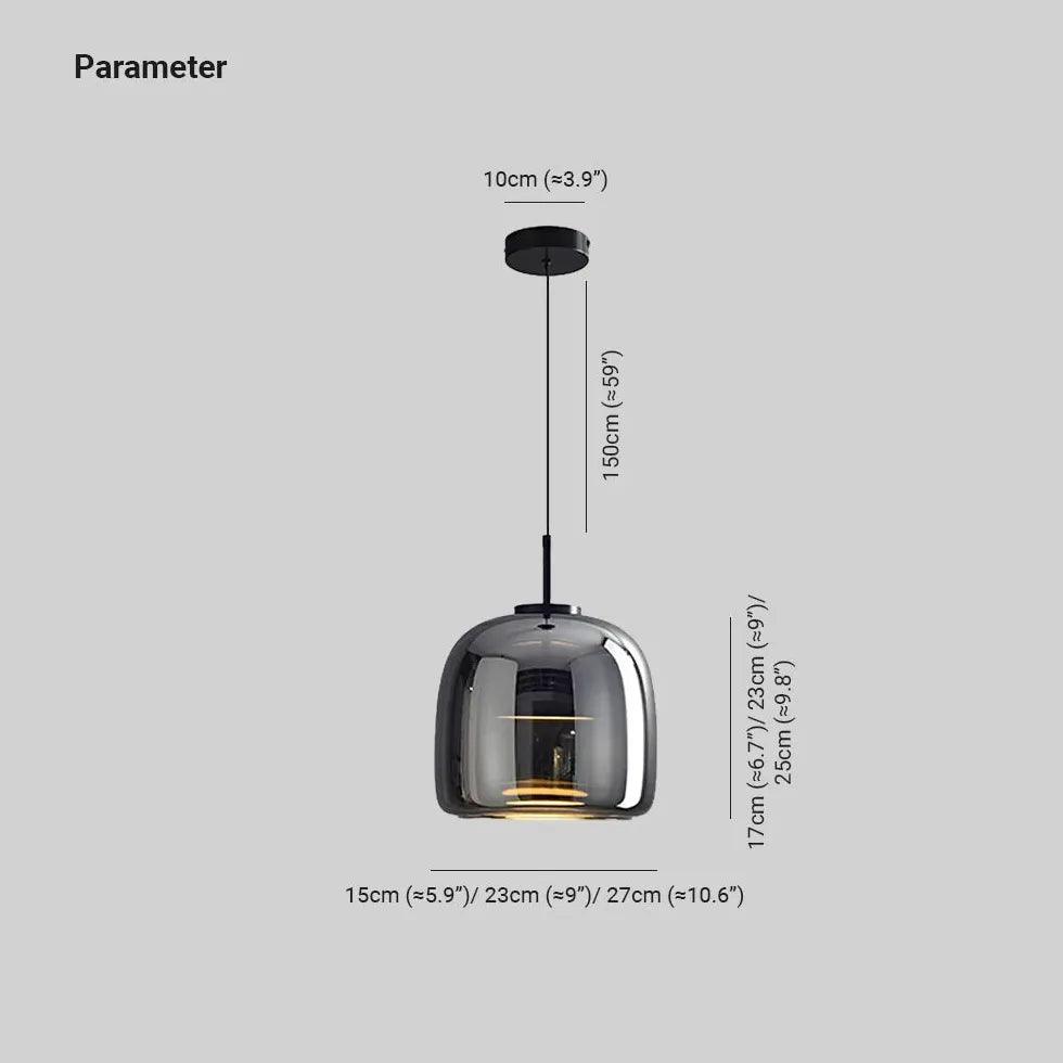 Black Simple Transparent Glass Chandelier - Clowas