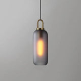 Smoke Grey Frosted Glass Industrial Pendant Light - Clowas