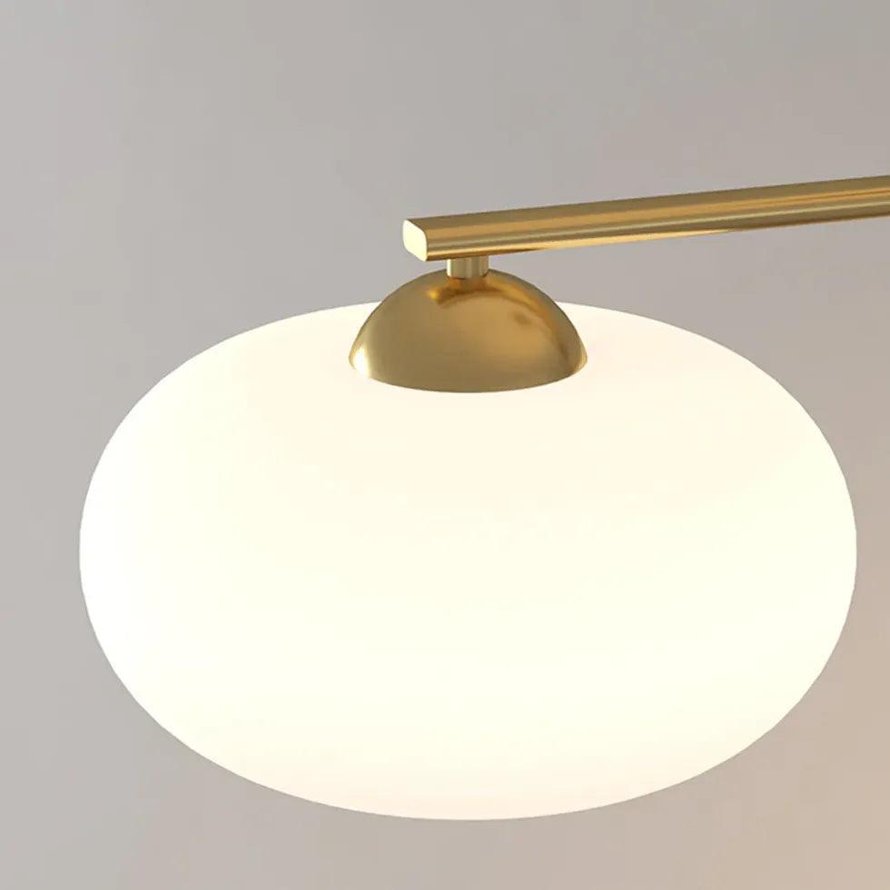 Three-Light White Glass LED Kitchen Pendant Light - Clowas