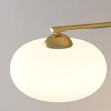 Three-Light White Glass LED Kitchen Pendant Light - Clowas