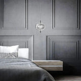 Clear Ribbed Glass Industrial Pendant Light - Clowas