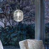 Clear Ribbed Glass Industrial Pendant Light - Clowas