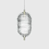 Clear Ribbed Glass Industrial Pendant Light - Clowas