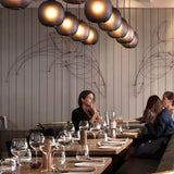 Smoky Gray Frosted Glass Pendant Light - Clowas