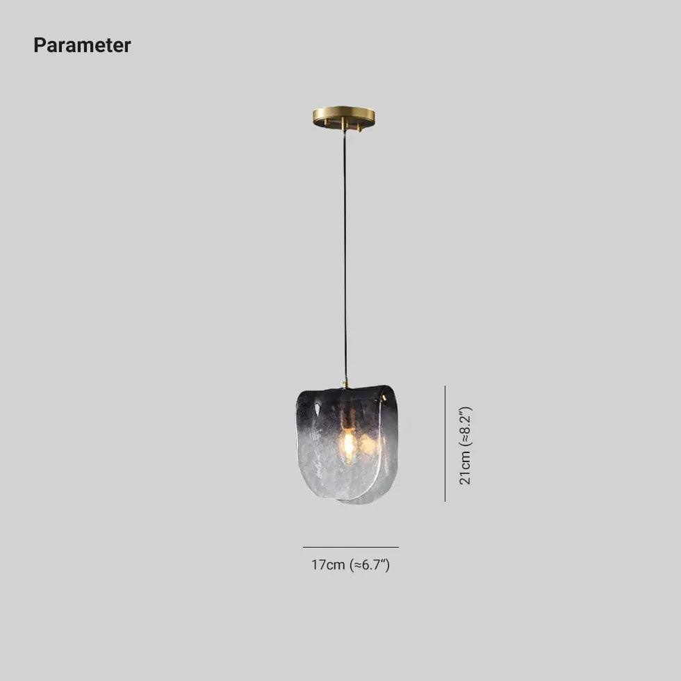 Black Gradient Glass Modern Pendant Light - Clowas