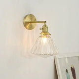 Transparent glass Vintage Gold Wall Lights - Clowas