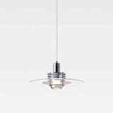 Round Transparent Glass Panel Modern Pendant Light - Clowas