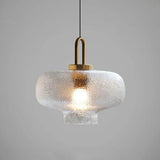 Irregular Shaped Clear Glass Vintage Pendant Light - Clowas
