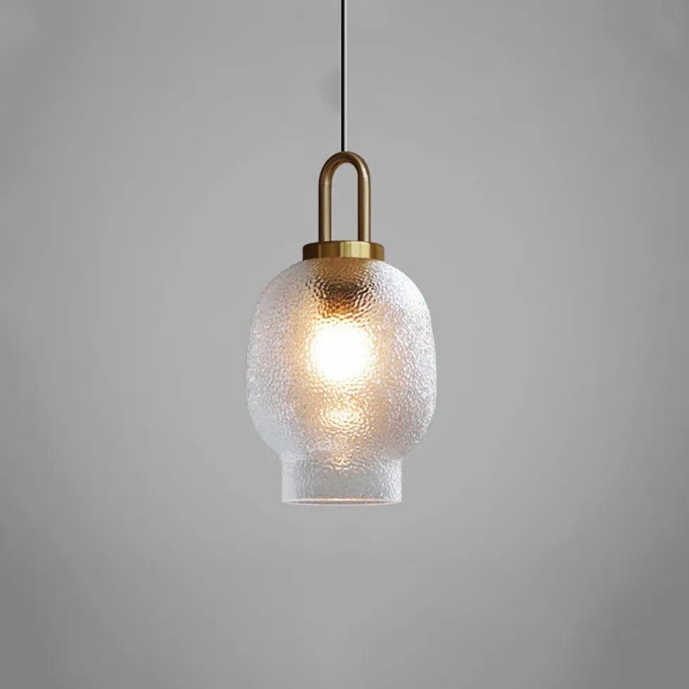 Irregular Shaped Clear Glass Vintage Pendant Light - Clowas
