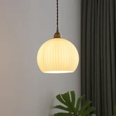 Spherical Glass Striped Minimalist Pendant Light - Clowas