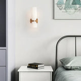 Nordic Glass Up and Down Wall Light for Bedside, Anti-Glare LED