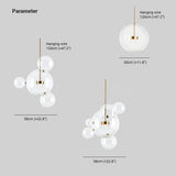 Bubble Clear Glass Gold Pendant Light - Clowas