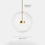 Bubble Clear Glass Gold Pendant Light - Clowas