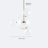Bubble Clear Glass Gold Pendant Light - Clowas