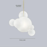 Bubble Clear Glass Gold Pendant Light - Clowas