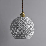 Ceramic Texture Single Head Vintage Pendant Light - Clowas