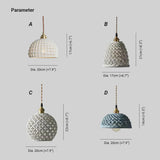 Ceramic Texture Single Head Vintage Pendant Light - Clowas