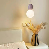 Spherical Glass Bedroom Colored Pendant Light - Clowas