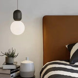 Spherical Glass Bedroom Colored Pendant Light - Clowas
