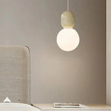 Spherical Glass Bedroom Colored Pendant Light - Clowas