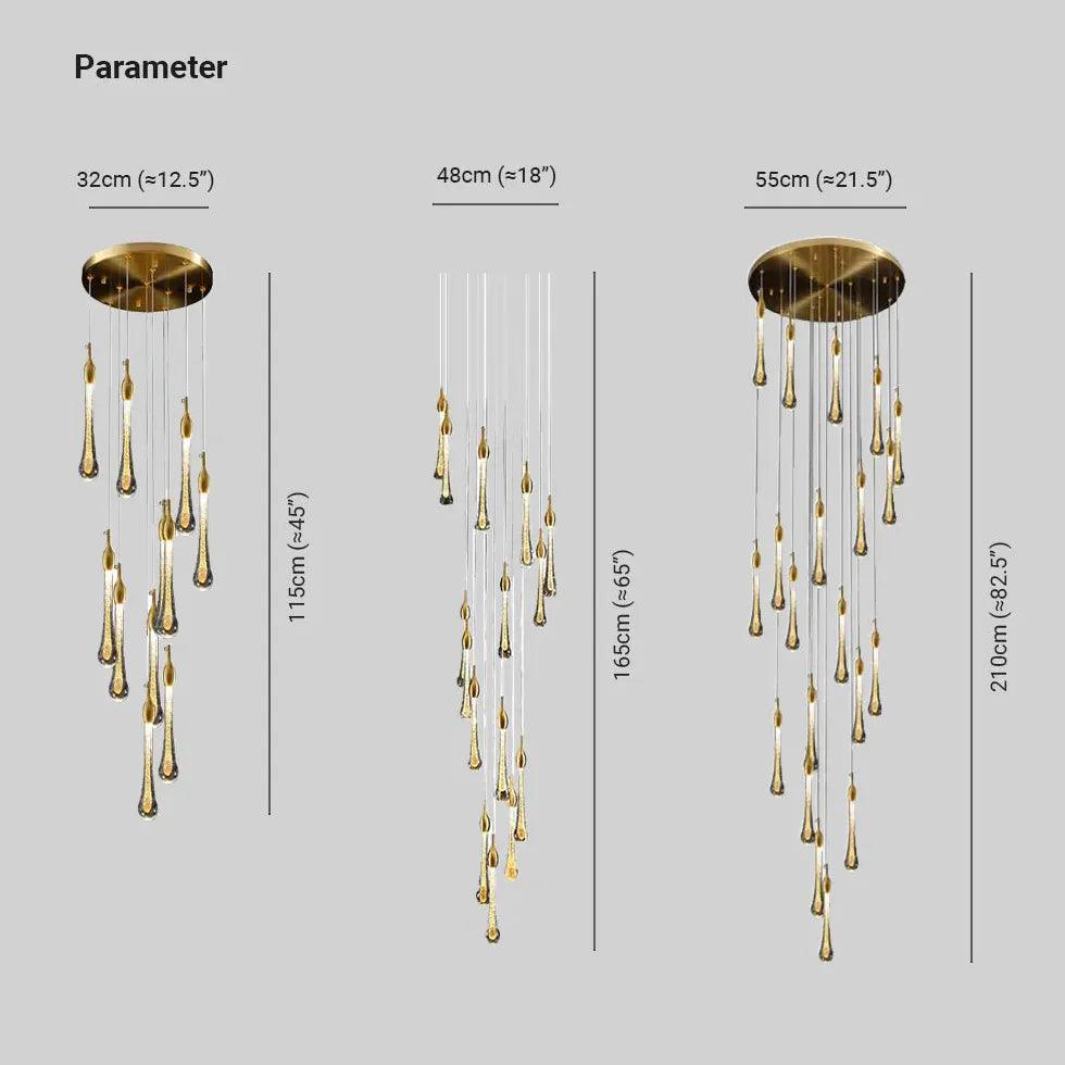 Dripping Gold Crystal Elegant Chandelier - Clowas